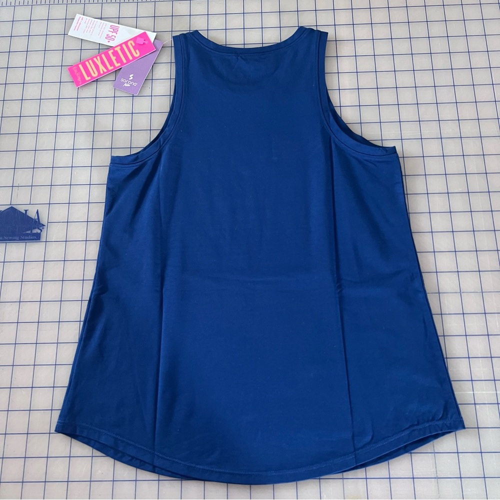 NWT Lilly Pulitzer Luxletic Westley Tank Oyster Bay Navy XXS